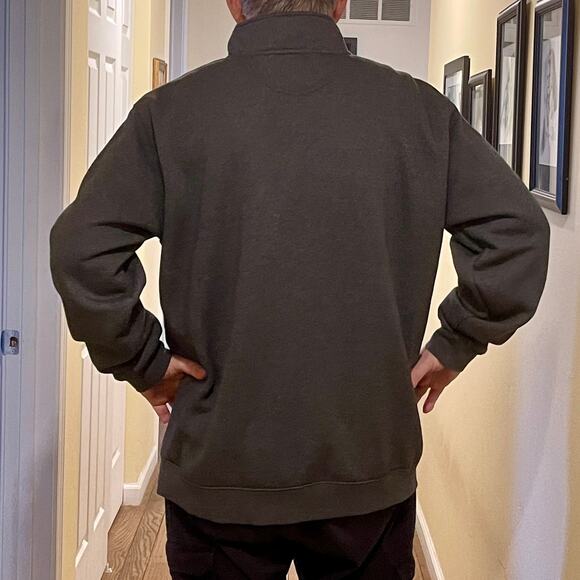 Carhartt Pullover Sweatshirt Mock Neck Quarter Zip Mens XL Gray 106#8=R13 - Picture 8 of 15